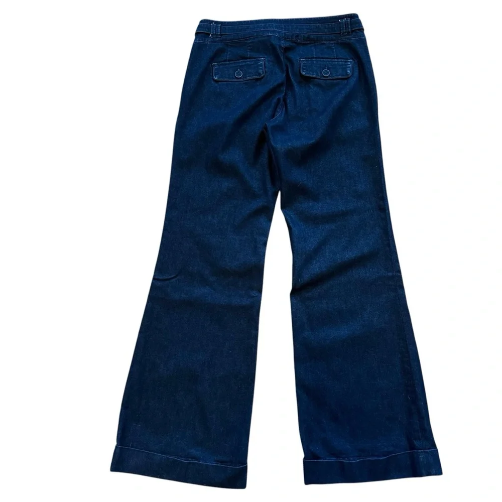 Banana Republic Classic Wide Leg Pleated Jeans 8 - Picture 2 of 7